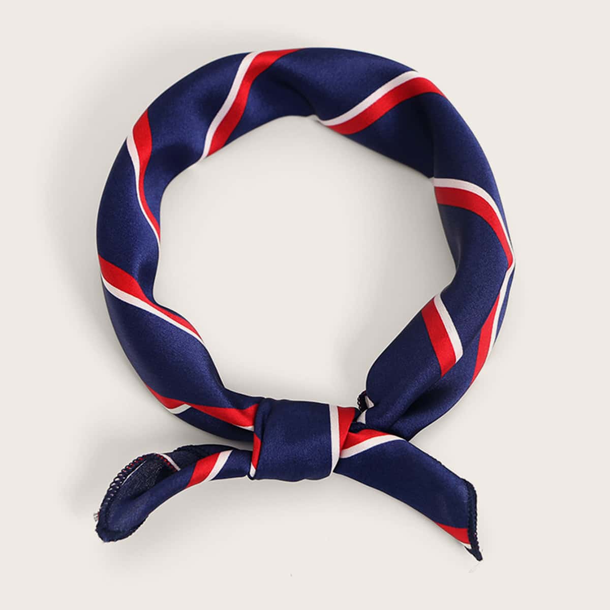 

Striped Pattern Bandana, Navy blue