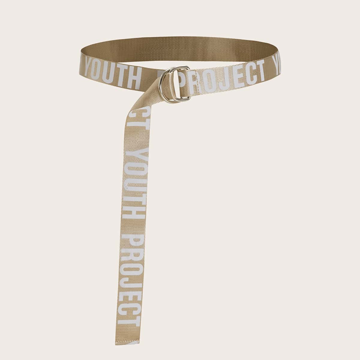 

Guys Letter Graphic Tape Belt, Khaki
