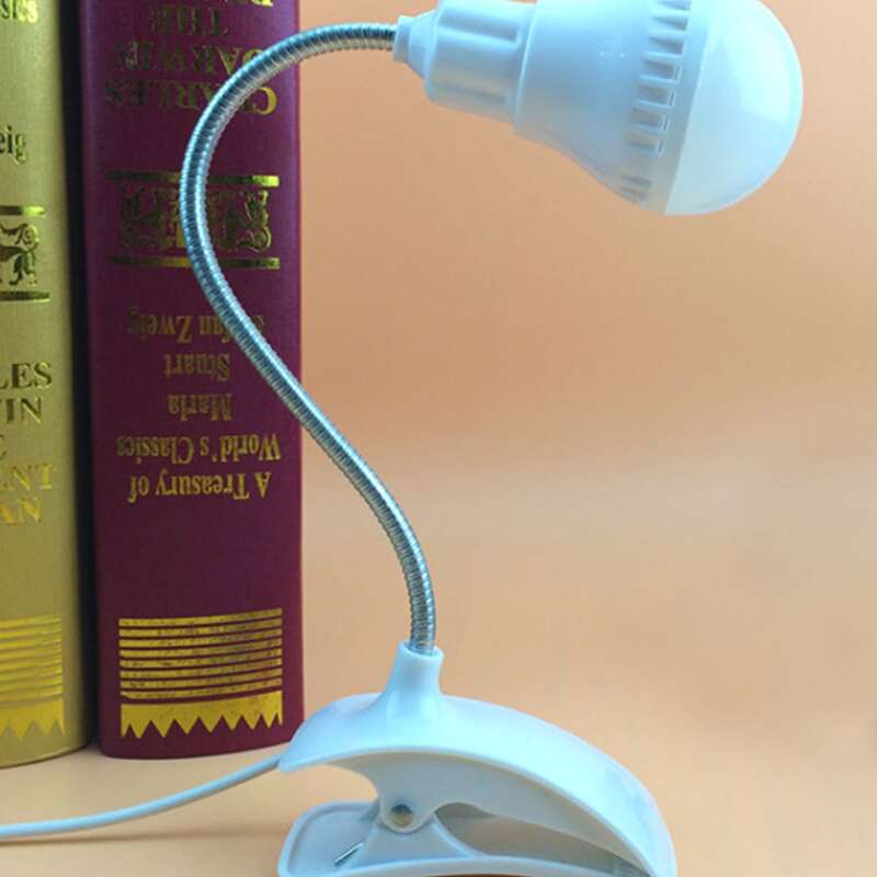 

1pc Flexible Clip Desktop Lamp, Blue