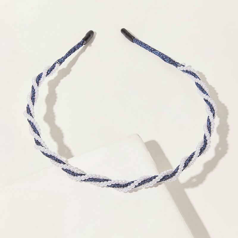 

Beaded Hair Hoop, Blue