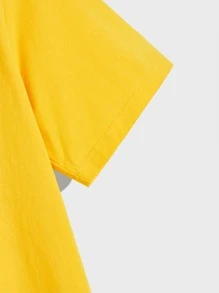 Manfinity RebelGame Men Cotton Slogan Graphic Tee - Yellow - View 3