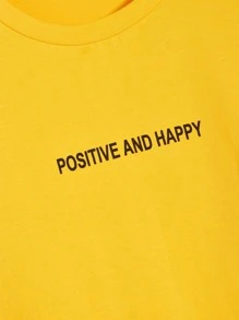 Manfinity RebelGame Men Cotton Slogan Graphic Tee - Yellow - View 4