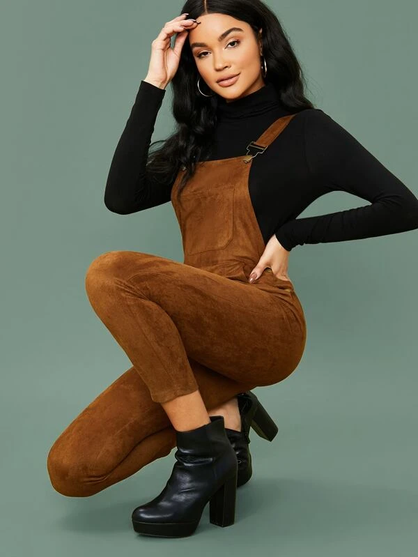 black suede jumpsuit