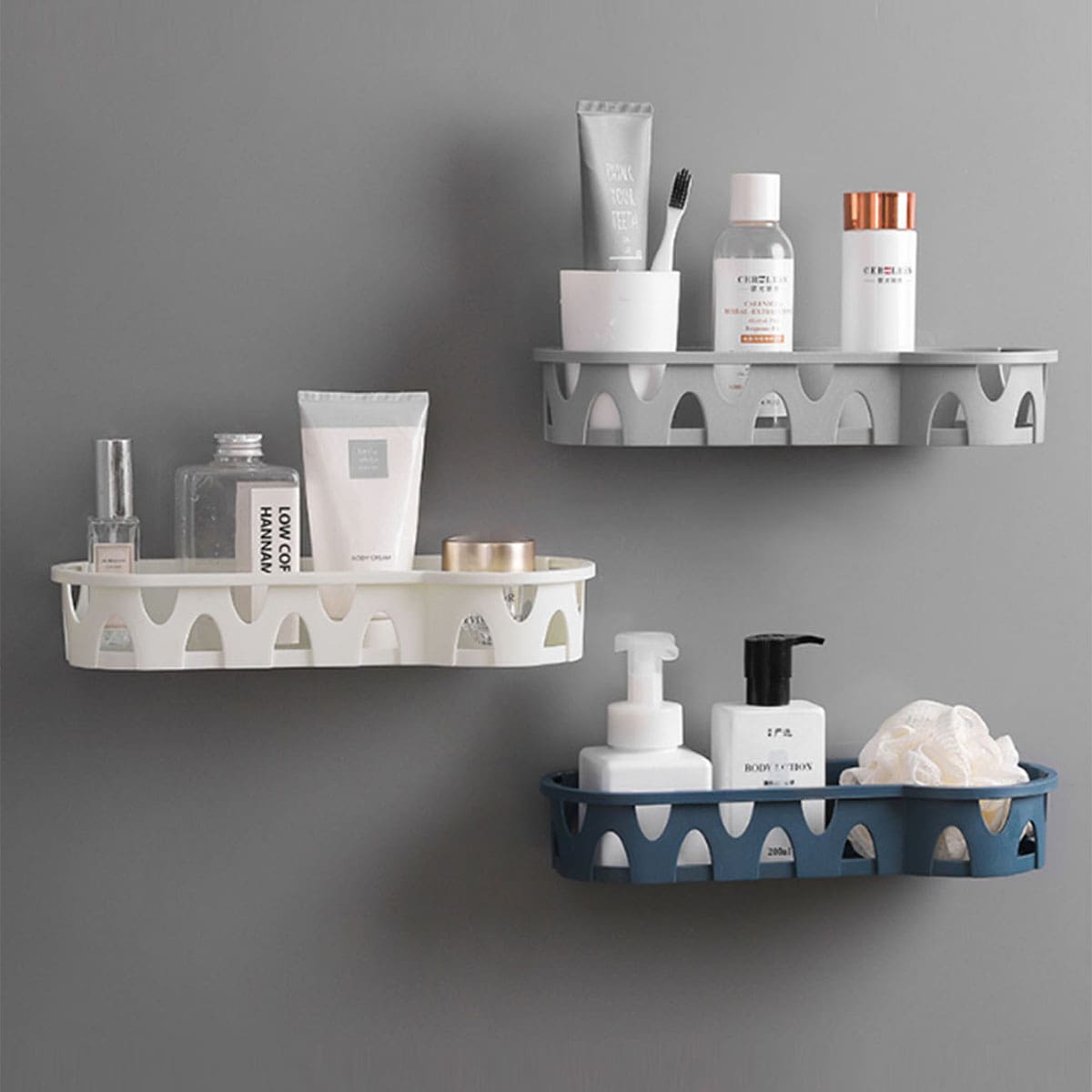 

1pc Wall Mounted Drain Storage Rack, Multicolor
