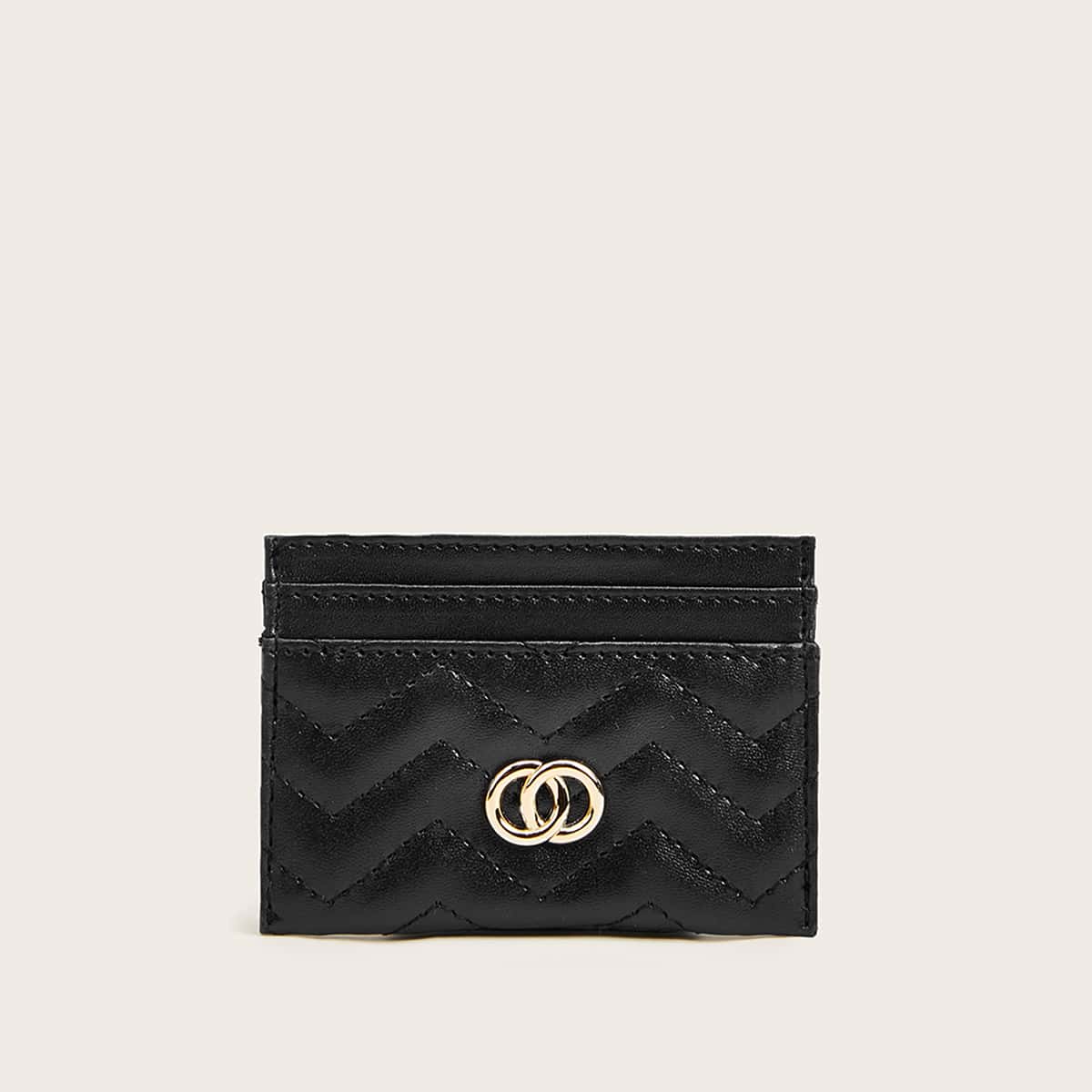 

Chevron Card Holder, Black