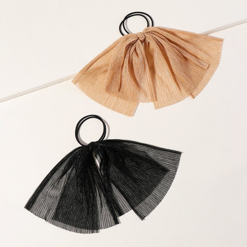 

2pcs Simple Solid Hair Tie, Multicolor