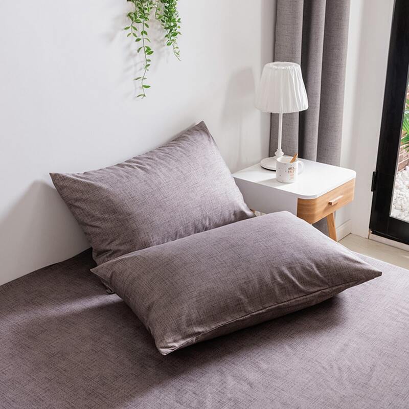 

1pair Solid Color Pillowcase Without Filler, Khaki