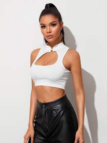 collar cut out top