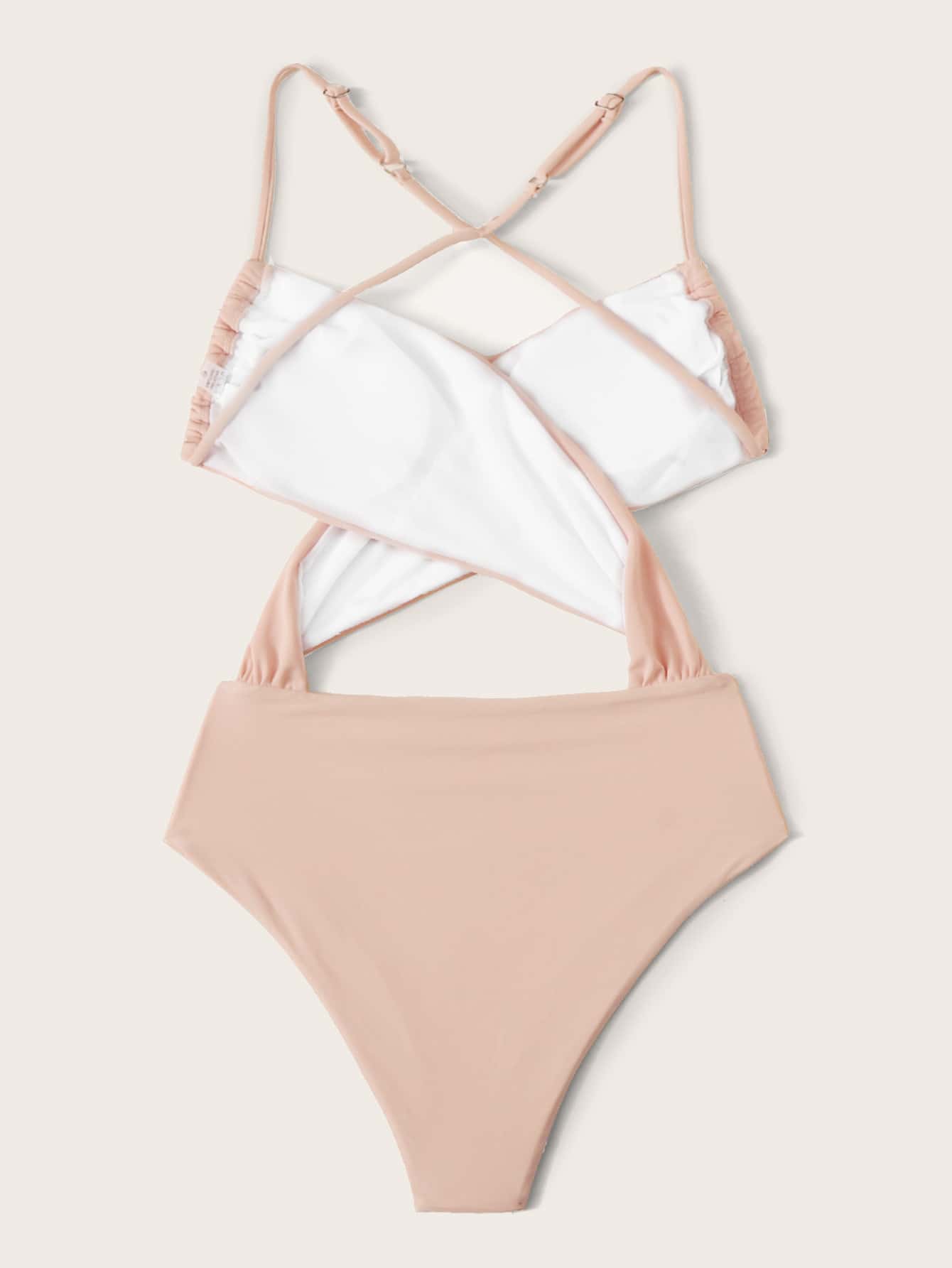 Lo nuevo en Traje de baño una pieza cruzado con corte con tiras