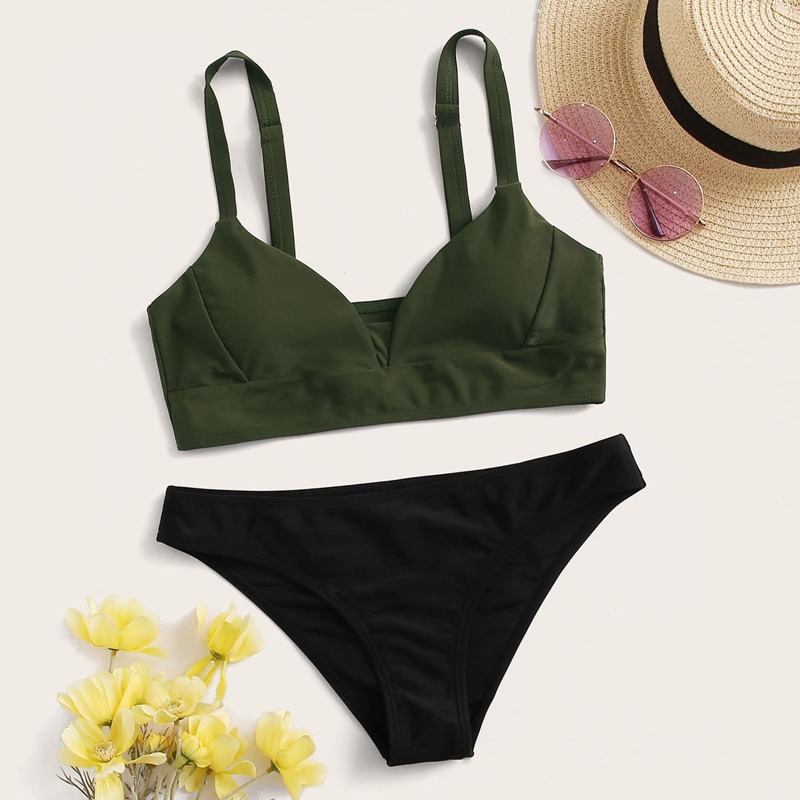 

Two Tone Bikini Swimsuit, Multicolor
