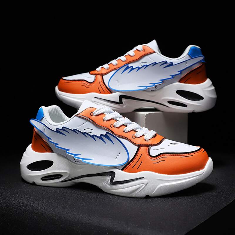 

Guys Color Block Wings Decor Chunky Sneakers, Multicolor