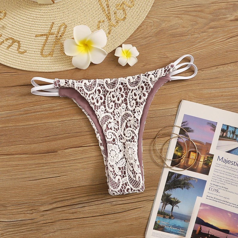 

Floral Lace Bikini Thong, Multicolor