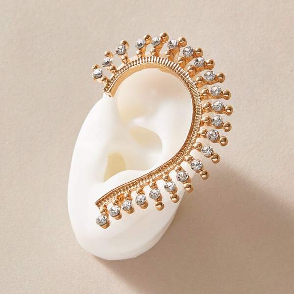 

Серьги-альпинисты со стразами 1шт, Золотистый