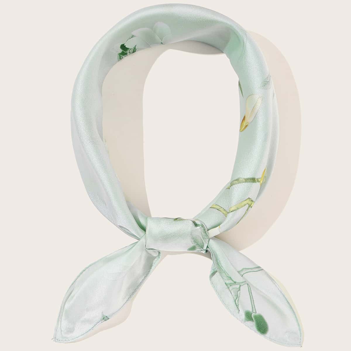 

Flower Pattern Bandana, Mint green