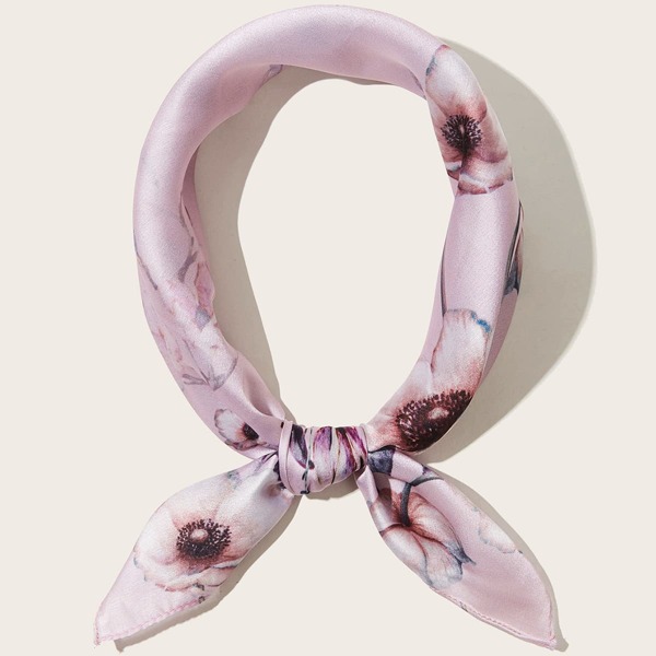 

Flower Pattern Bandana, Pink