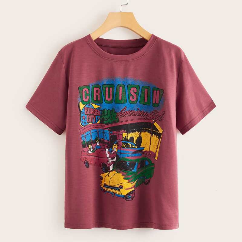 

Cruisin Car Graphic Tee, Red