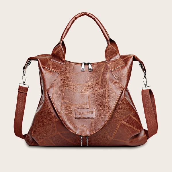 

Сумка-тоут с карманом, Коричневые