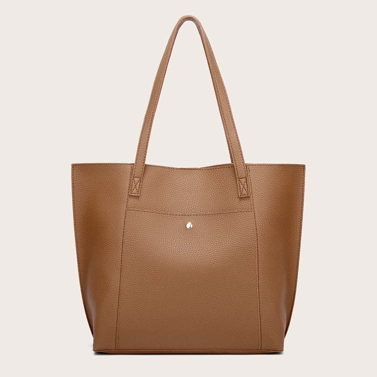

Minimalist Large Capacity Tote Bag, Brown