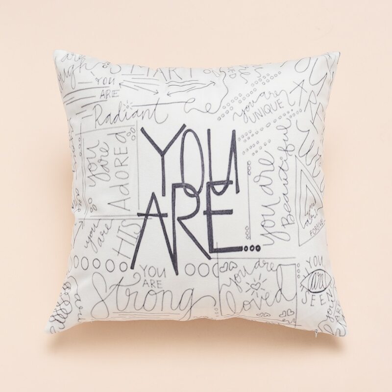 

Abstract Letter Graphic Cushion Cover Without Filler, Black and white