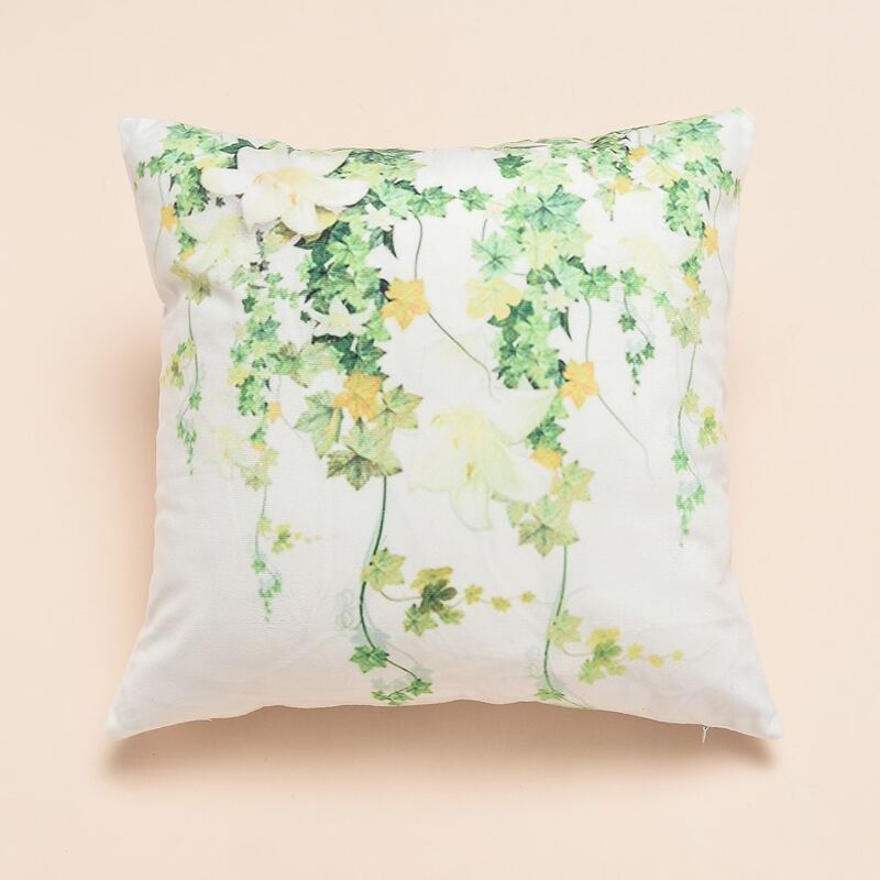 

Plant Print Cushion Cover Without Filler, Multicolor
