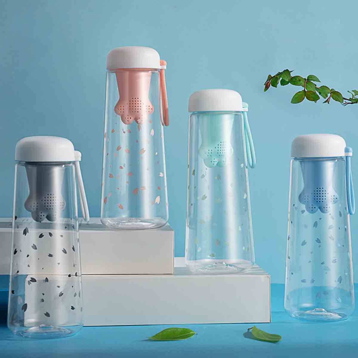 

1pc Cat Claw Design Tea Filter Bottle, Multicolor