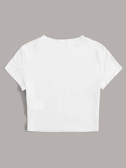 Camiseta corta con estampado de serpiente