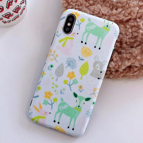 

Чехол для iPhone с мультфильмом оленей, Многоцветный