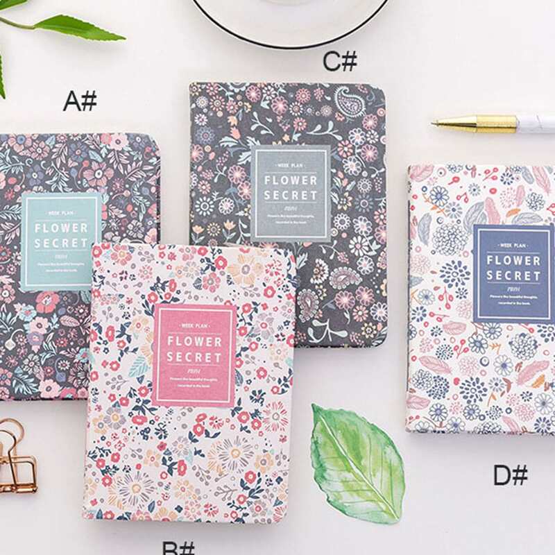 

1pack Floral Overlay Print Cover Notebook