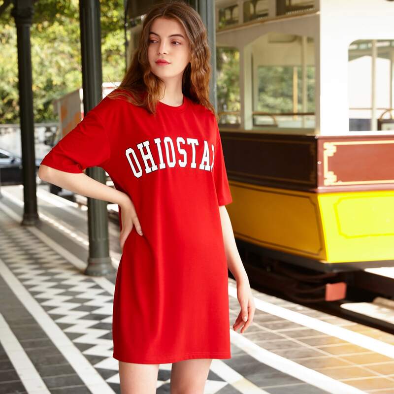 

Letter Graphic Red Tee Dress