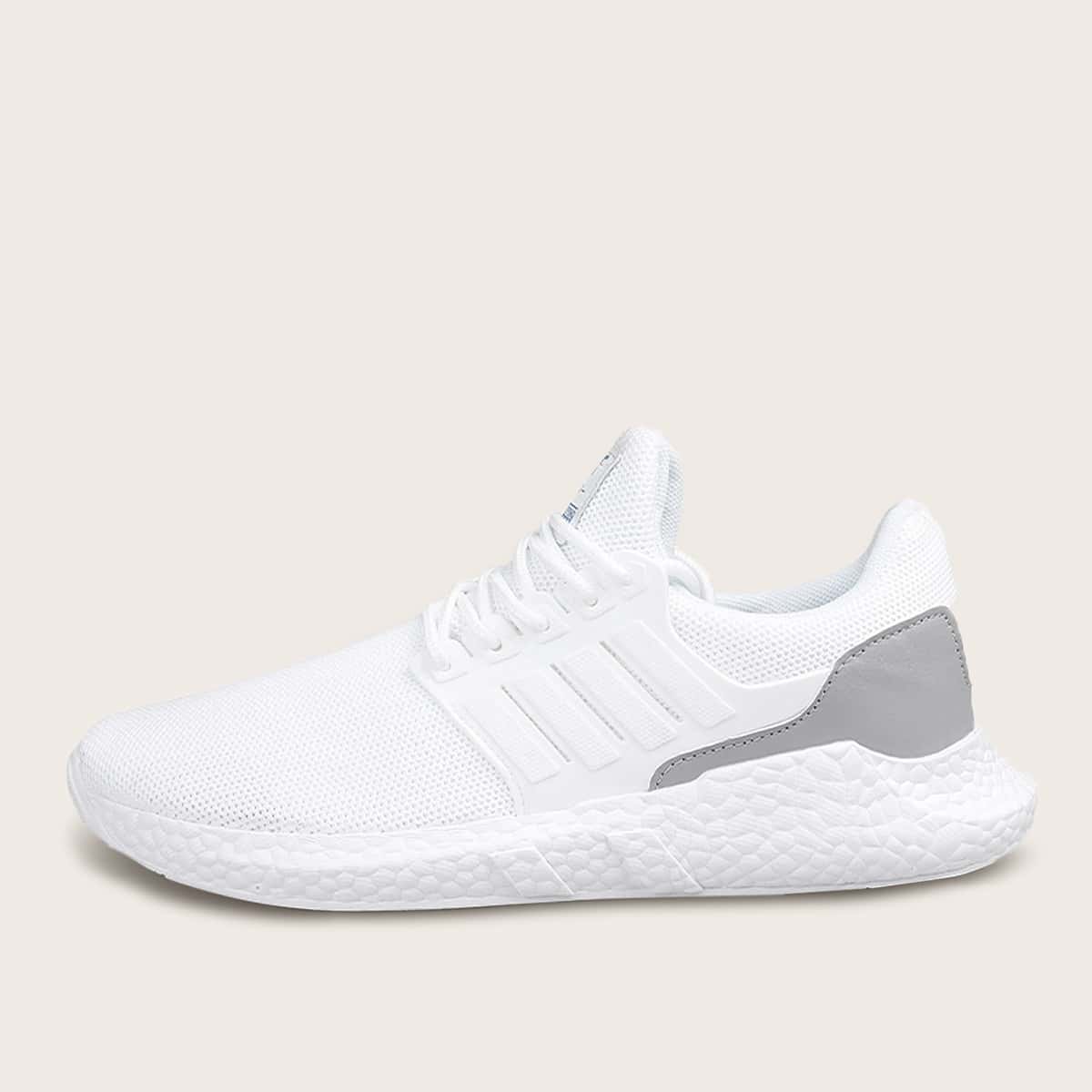 

Guys Lace-up Front Knit Trainers, White