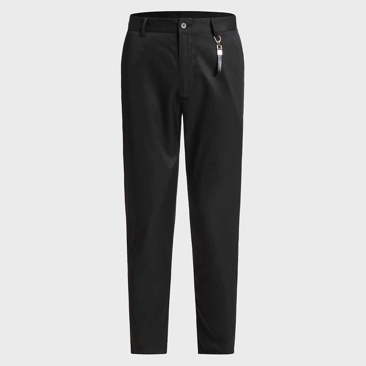 

Guys Tailored Pants With Pendant, Black