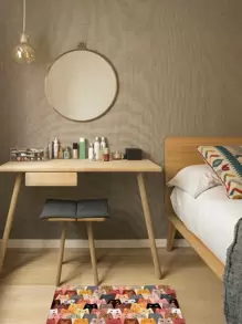 Alfombra de piso con patrón de gato de dibujos animados - Multicolor - Ver 7