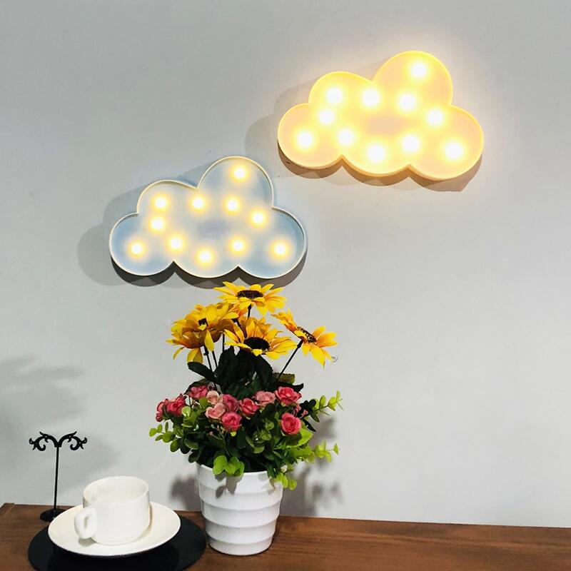 

1pc Cloud Shaped Wall Lamp, Multicolor