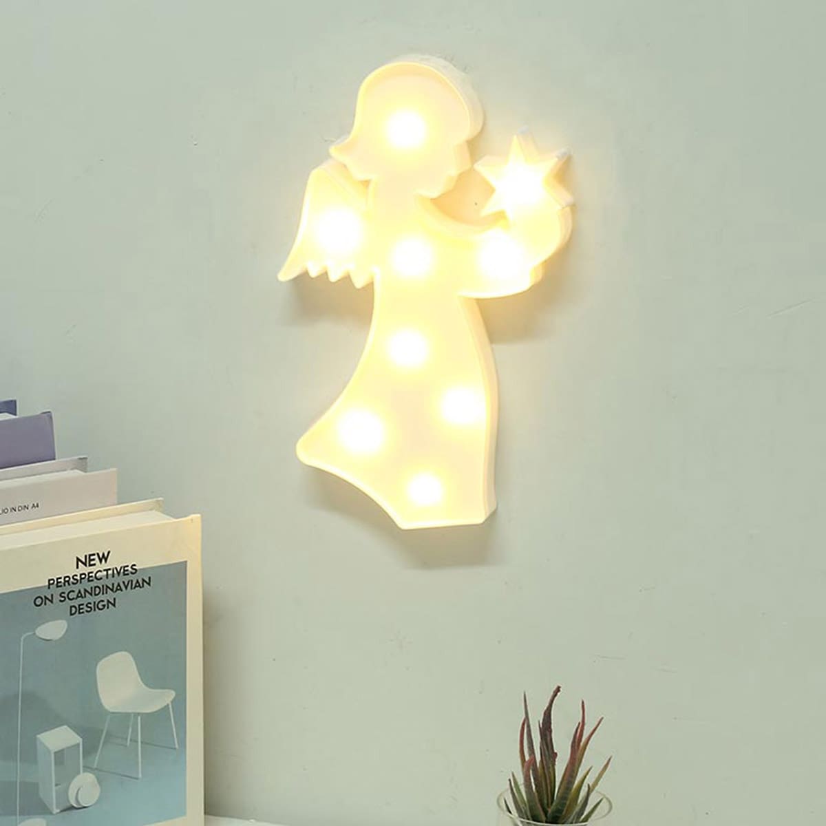 

Angel Shaped Wall Lamp, Yellow