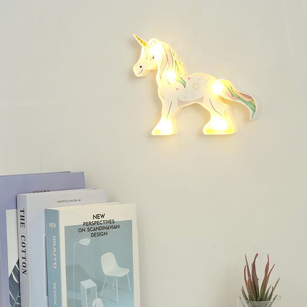 

Unicorn Shaped Wall Lamp, Yellow