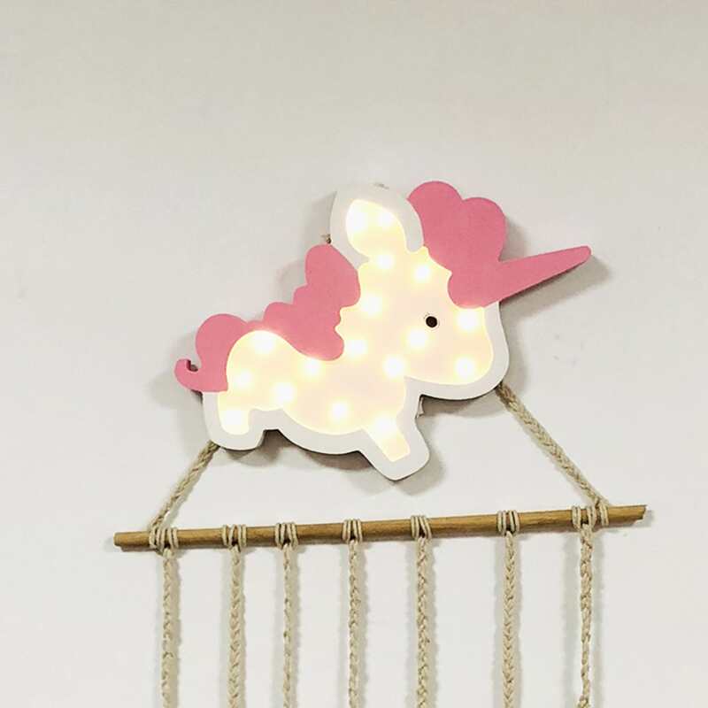 

Unicorn Shaped Wall Lamp, Multicolor