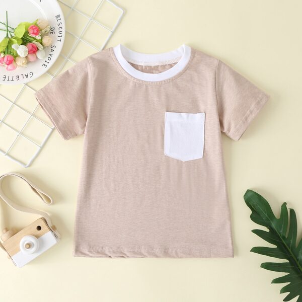 

Toddler Boys Pocket Patched Tee, Pink