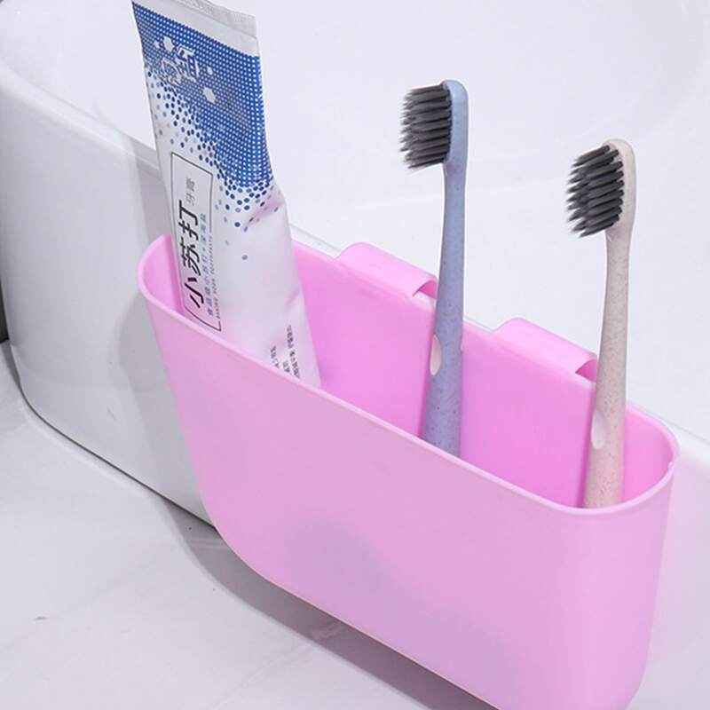 

1pc Plastic Hanging Toothbrush Storage Box, Multicolor