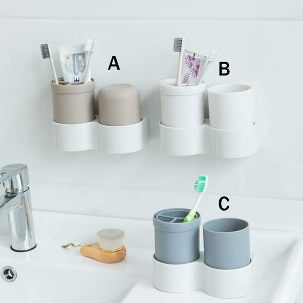 

1pc Wall Mounted Solid Gargle Cup, Multicolor