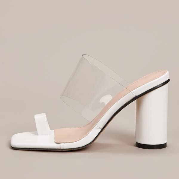 

Toe Ring Chunky Heeled Mules