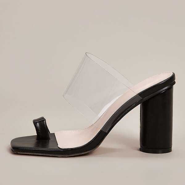 

Toe Ring Chunky Heeled Mules