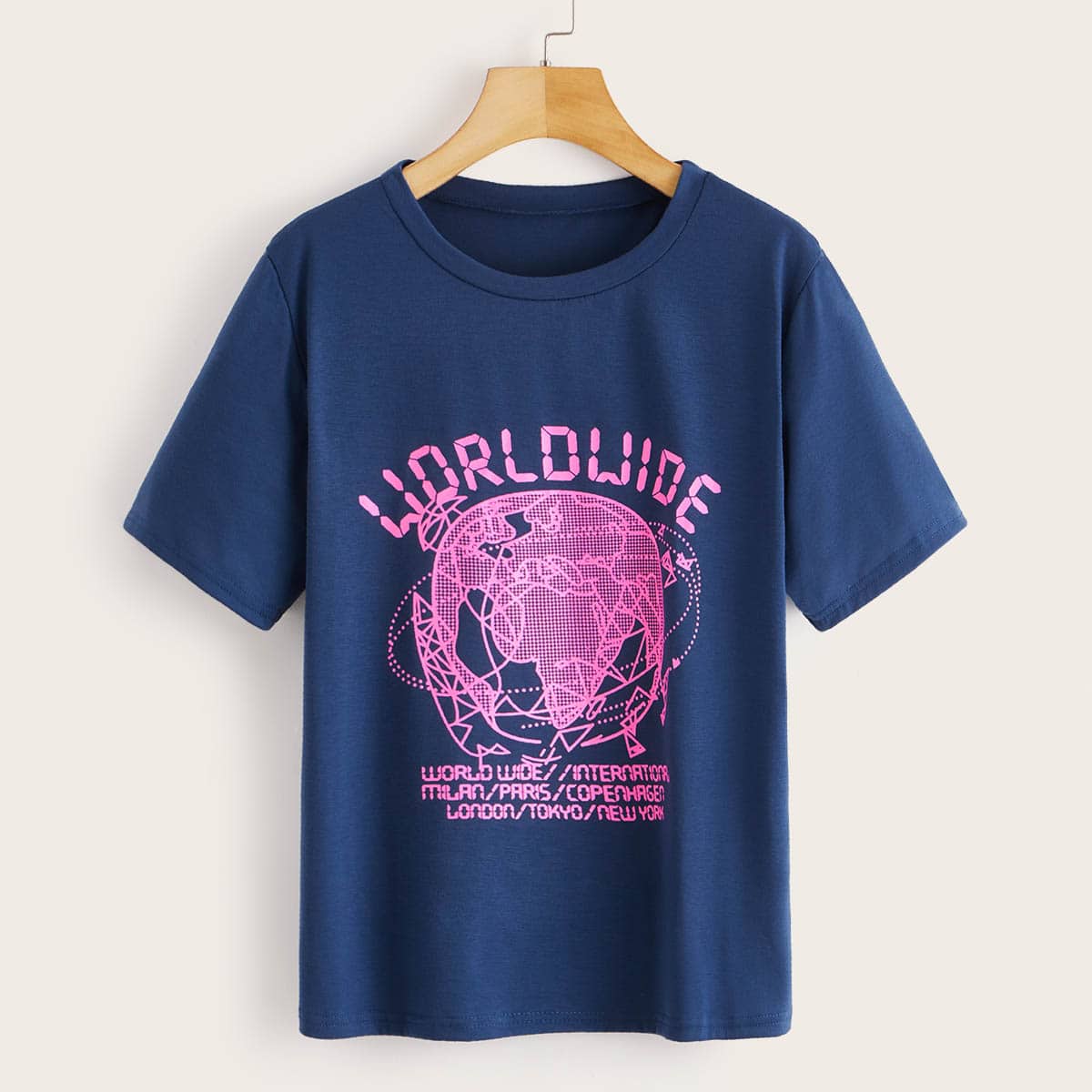 

Worldwide Graphic Tee, Navy
