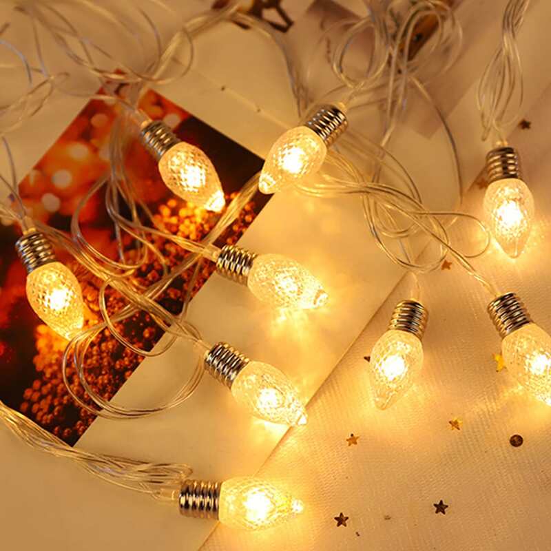 

20pcs Pinecone Shaped Bulb String Light, Yellow