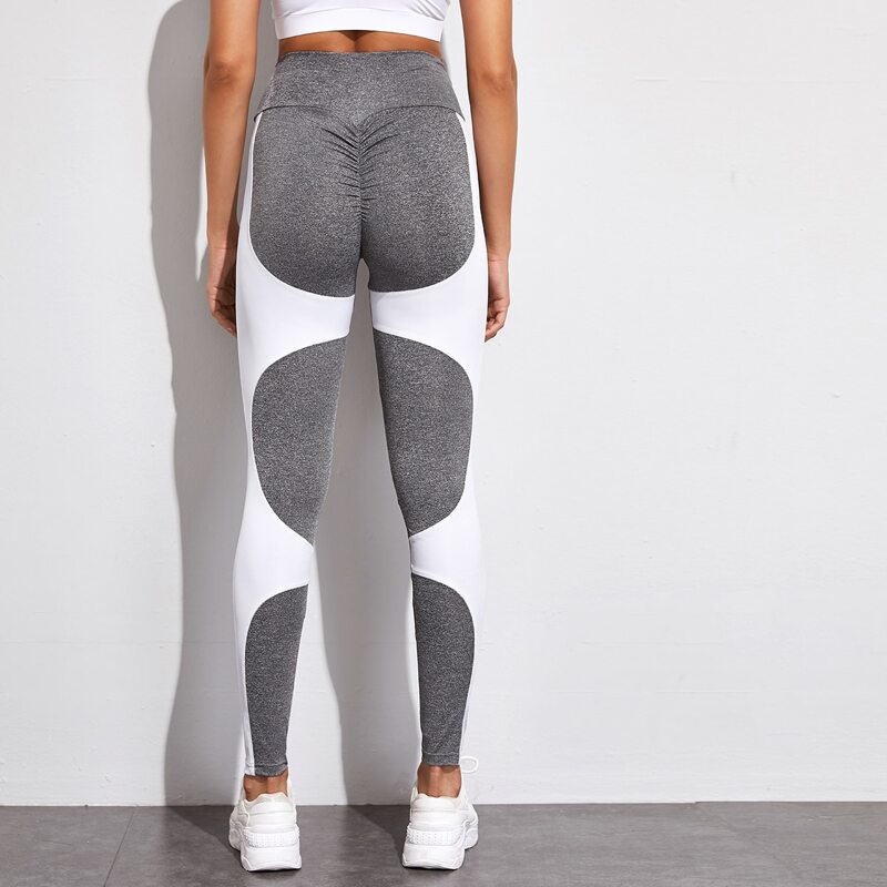 

Two Tone Skinny Sports Leggings, Grey
