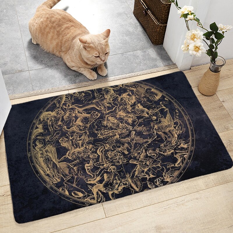 

Zodiac Sign Pattern Floor Mat, Multicolor