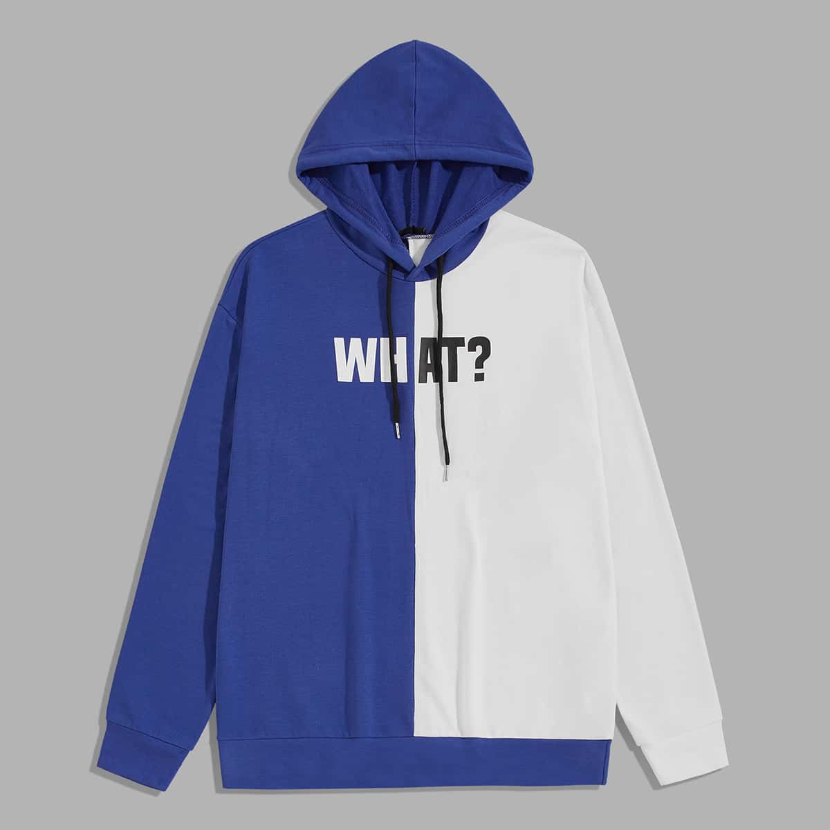 

Guys Letter Graphic Two Tone Hoodie, Multicolor