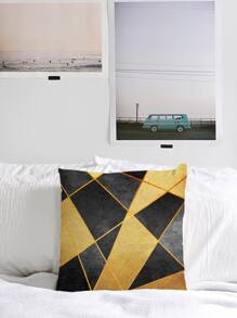 1入組幾何和大理石紋圖案滌綸可水洗方形靠墊套不附帶墊芯 - 彩色 - 查看 7