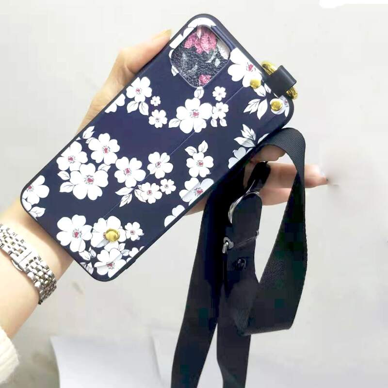 

Floral Pattern iPhone Case With Lanyard, Multicolor
