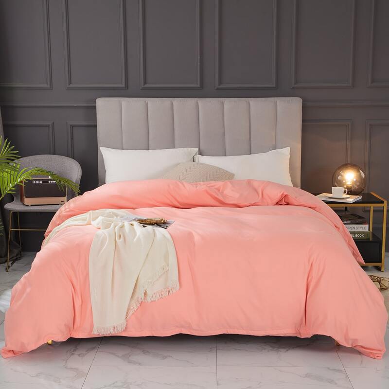 

Solid Duvet Cover Without Filler, Pink