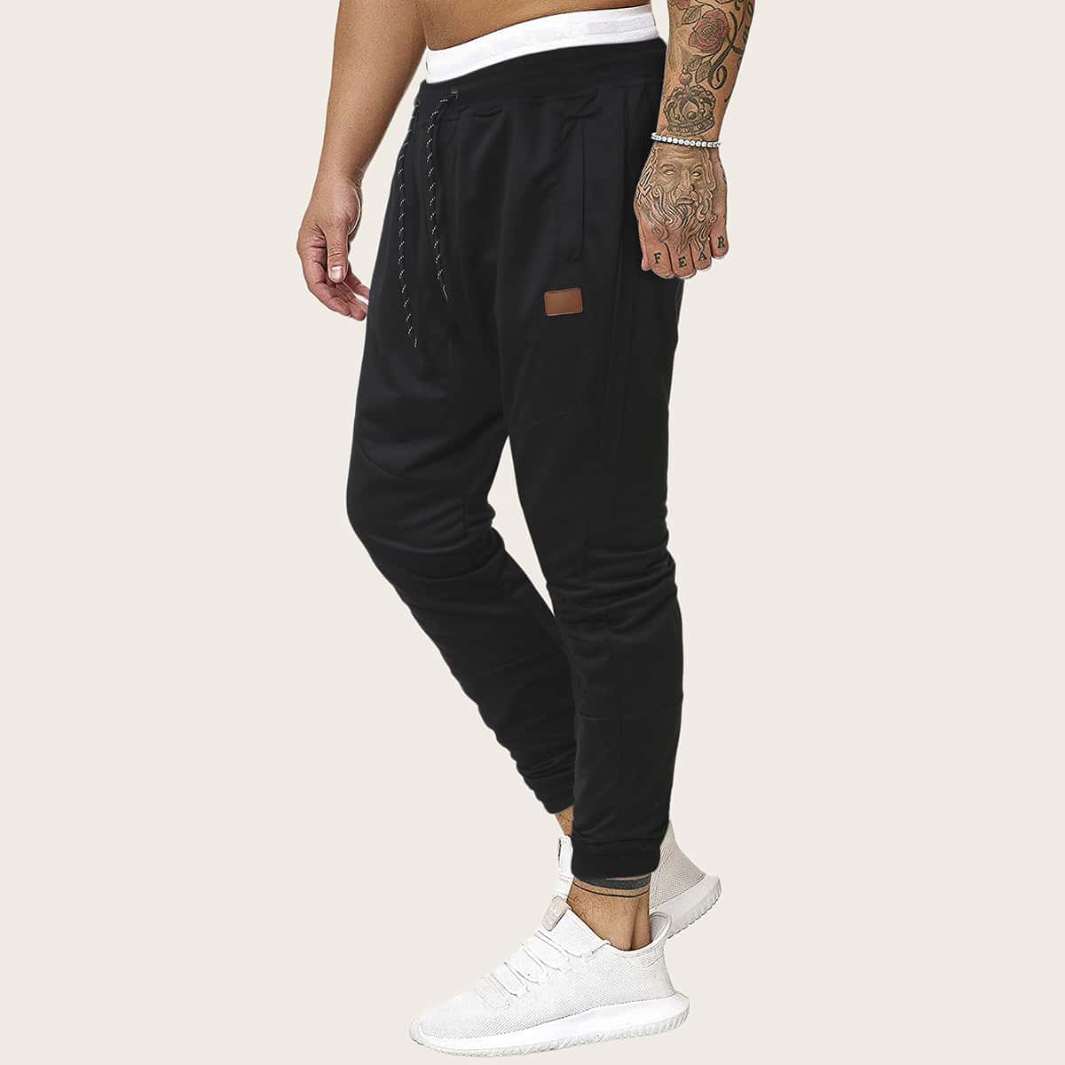 

Guys Drawstring Waist Sweatpants, Black